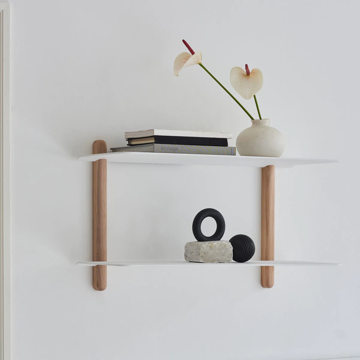 Gejst Nivo Shelf F Large, Light Oak/White