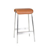 Hübsch Avenue Bar Stool Nickel Microfiber Brown