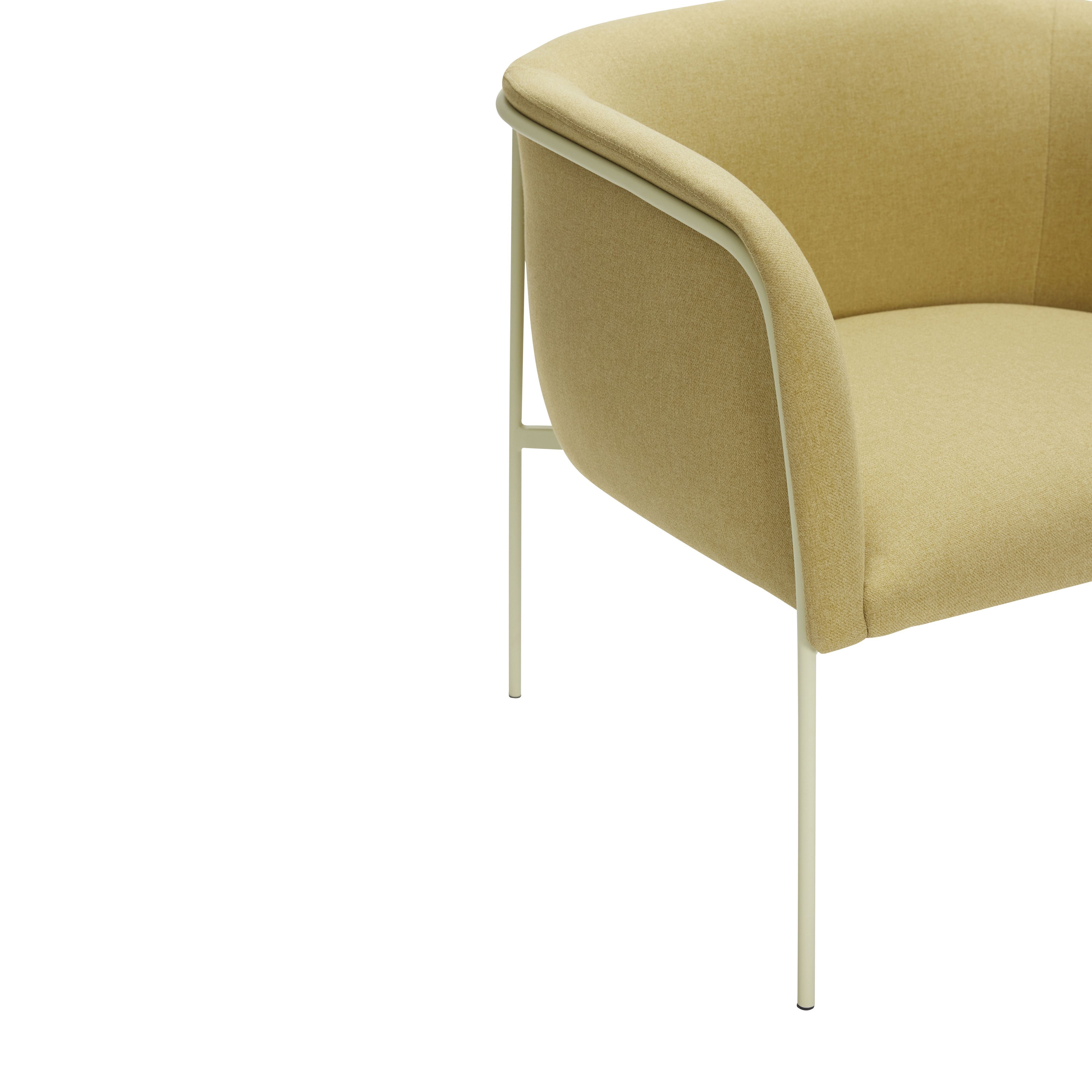 Hübsch Eyrie Lounge Chair Polyester/Metal Yellow/Light Green