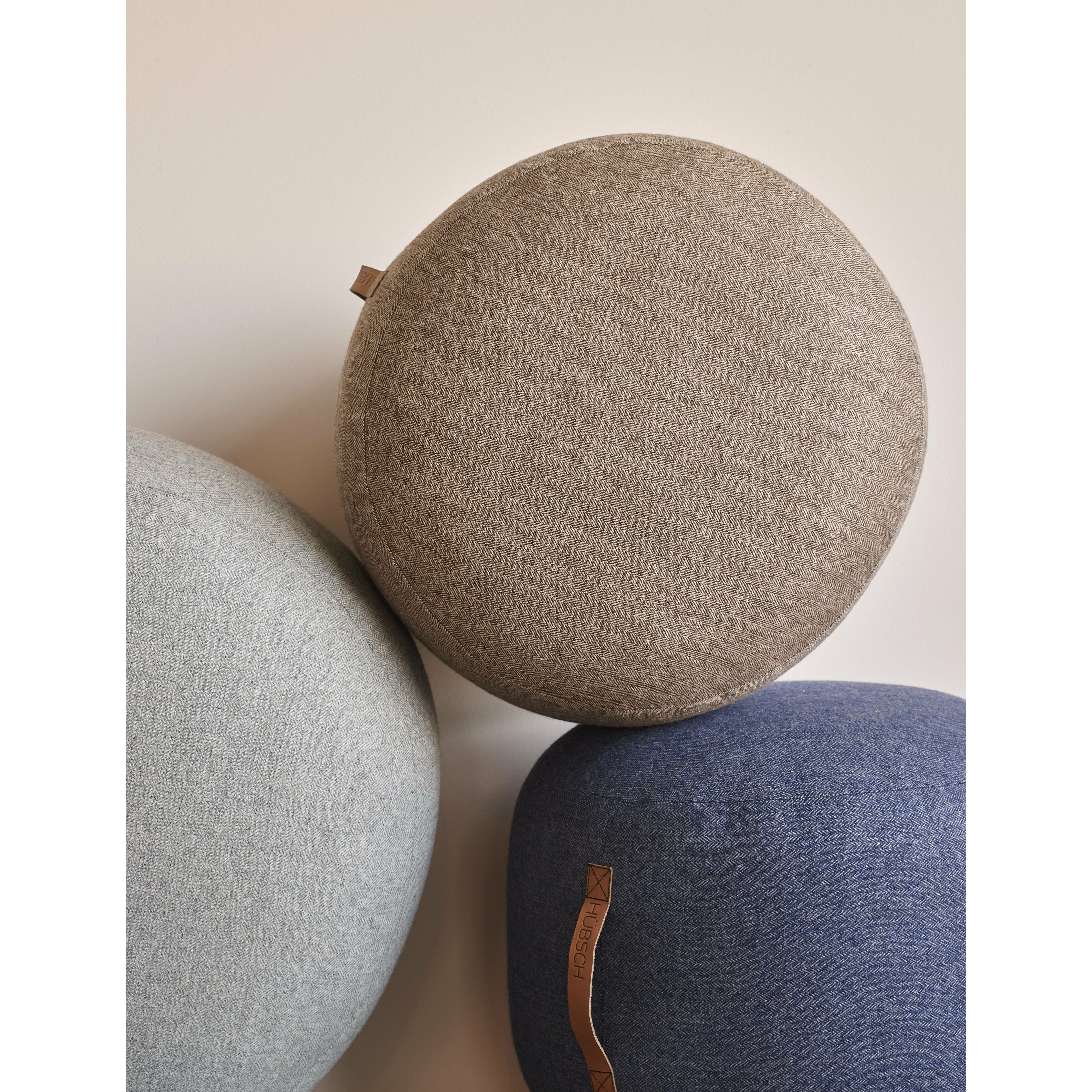 Hübsch Mochi Pouffe ø50, Brown