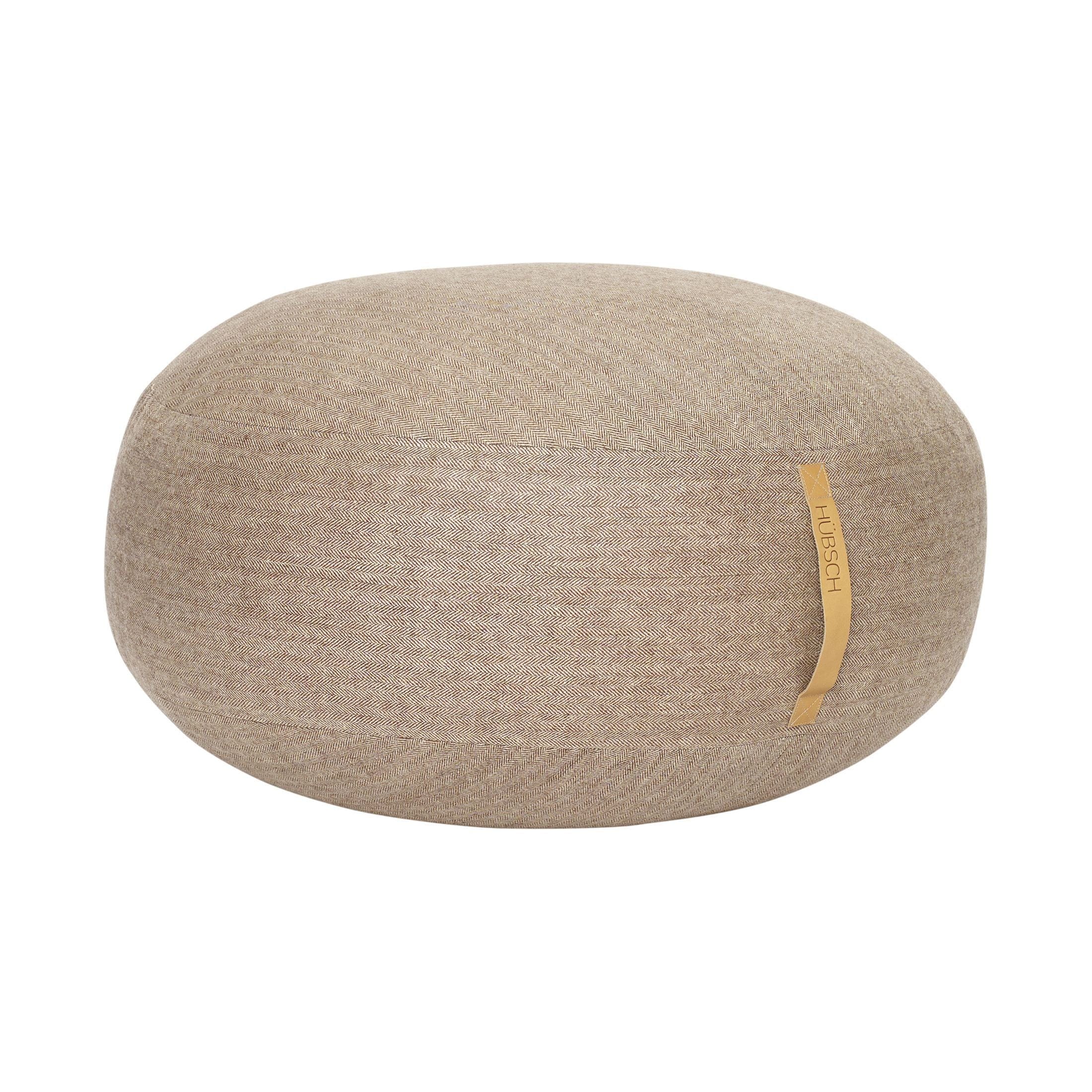 Hübsch Mochi Pouffe ø70, Brown