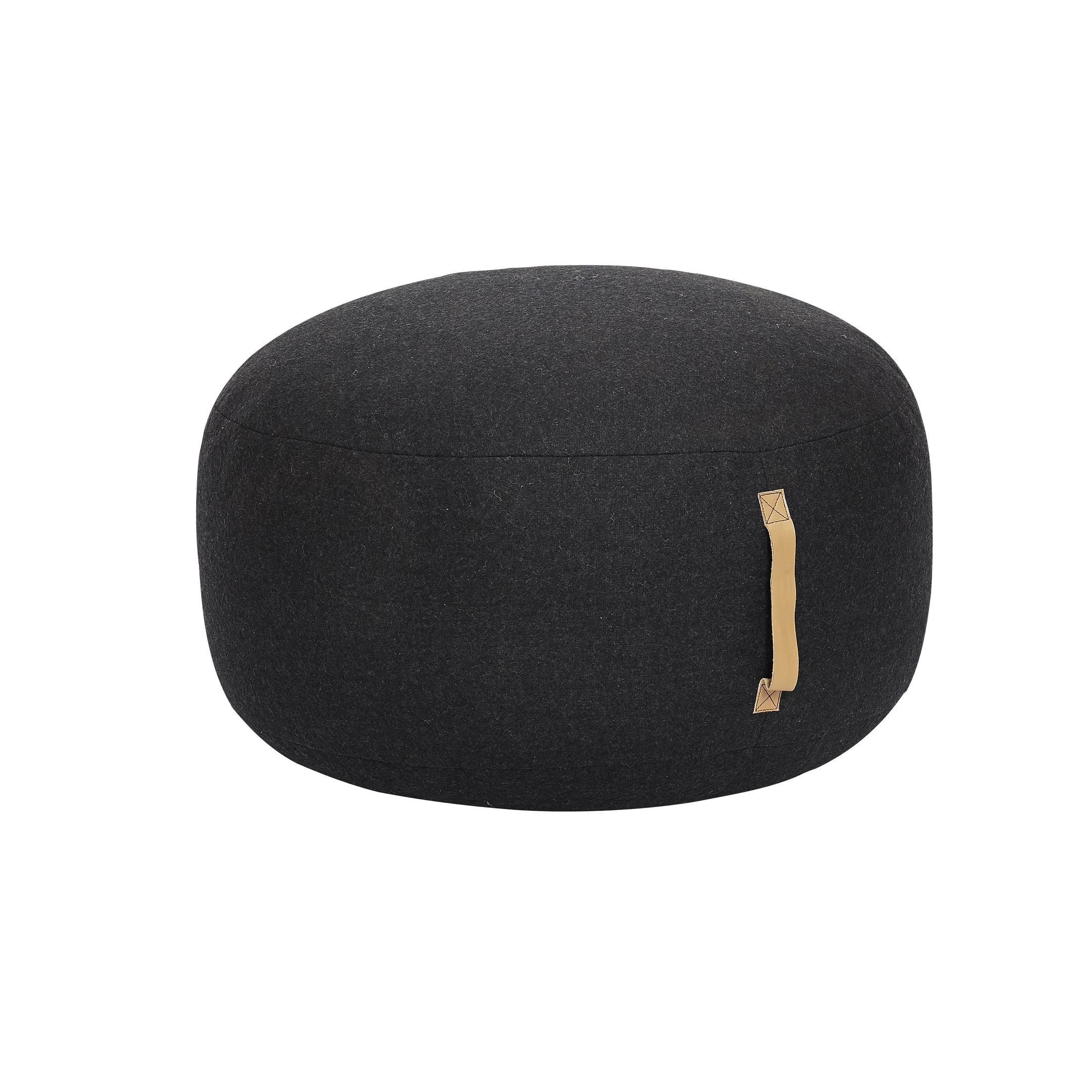 Hübsch Mochi Pouffe ø70, Dark Grey