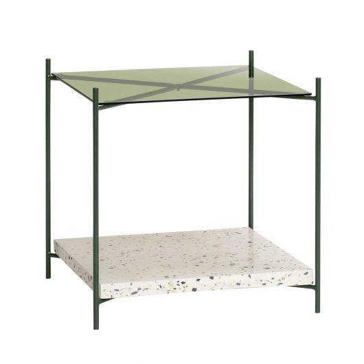 Hübsch Niche Table Terrazzo/Glass/Metal Natural/Green