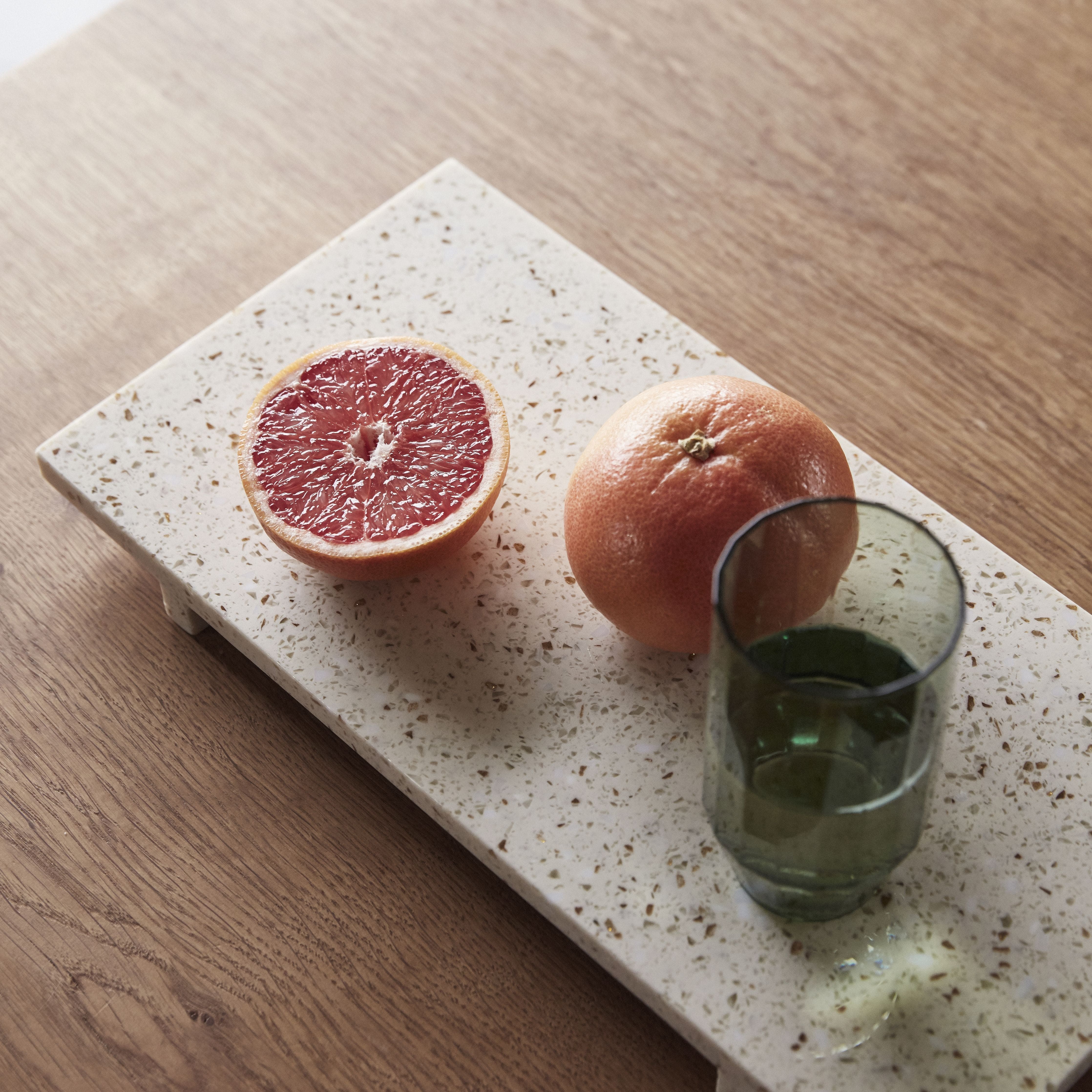 Hübsch Stone Tray Terrazzo Beige