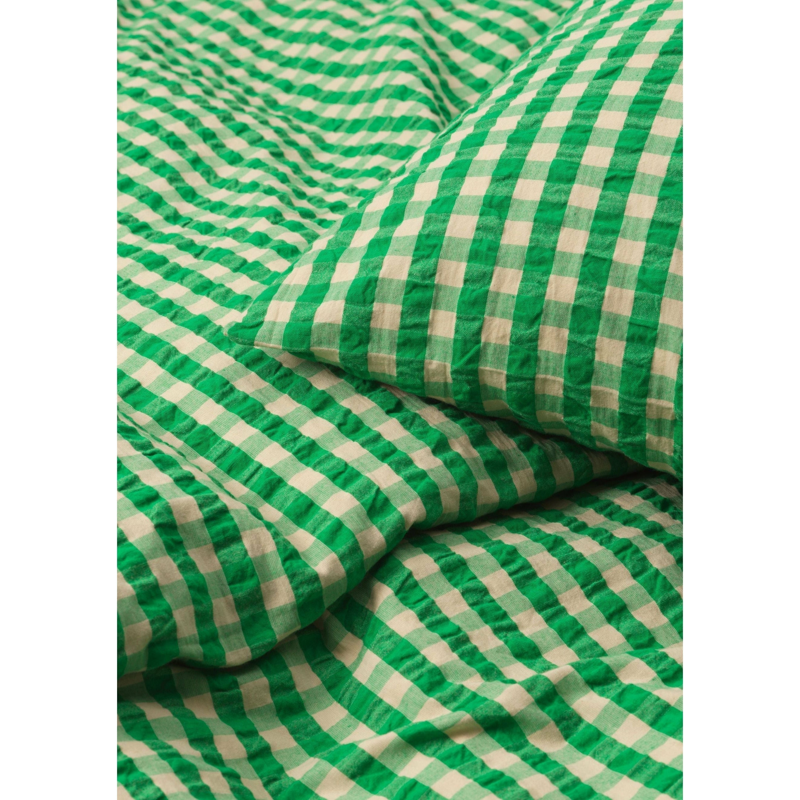 Juna Bæk & Bølge Bed Linen 140x200 Cm, Green/Sand