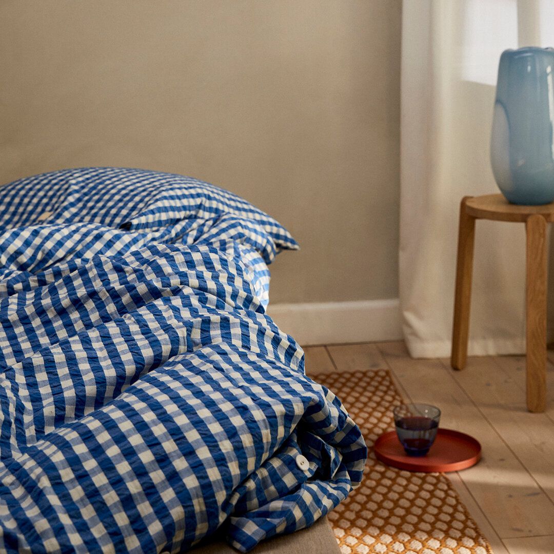 Juna Bæk & Bølge Bed Linen 140x220 Cm, Blue/Birch