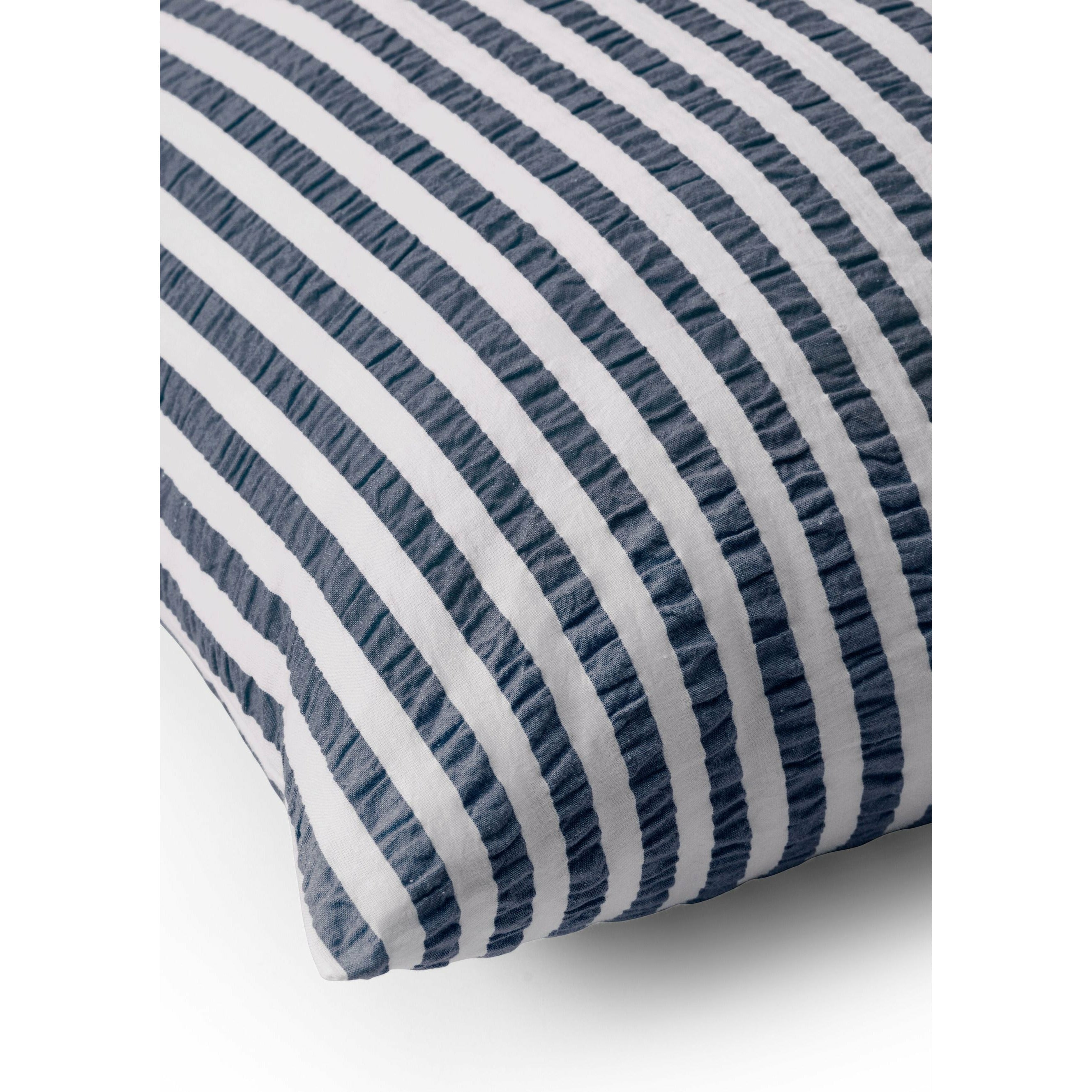 Juna Bæk & Bølge Lines Pillowcase 63x60 Cm, Dark Blue/White