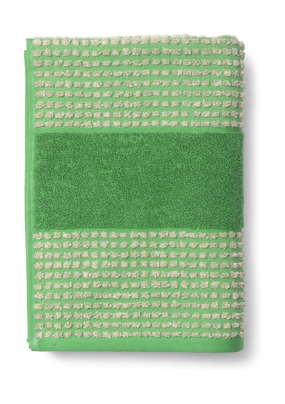 Juna Check Towel 70 X140 Cm, Green/Beige