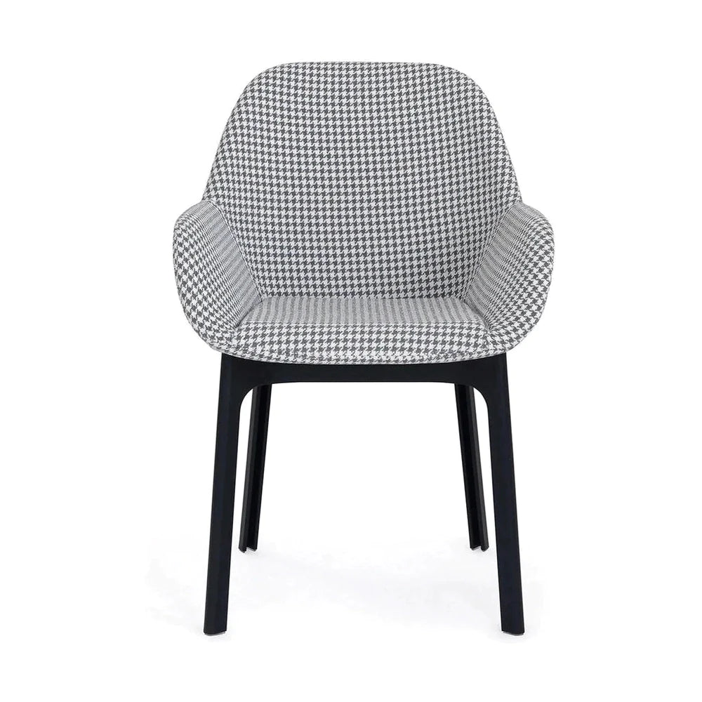 Kartell Clap Armchair, Black/Houndstooth Grey