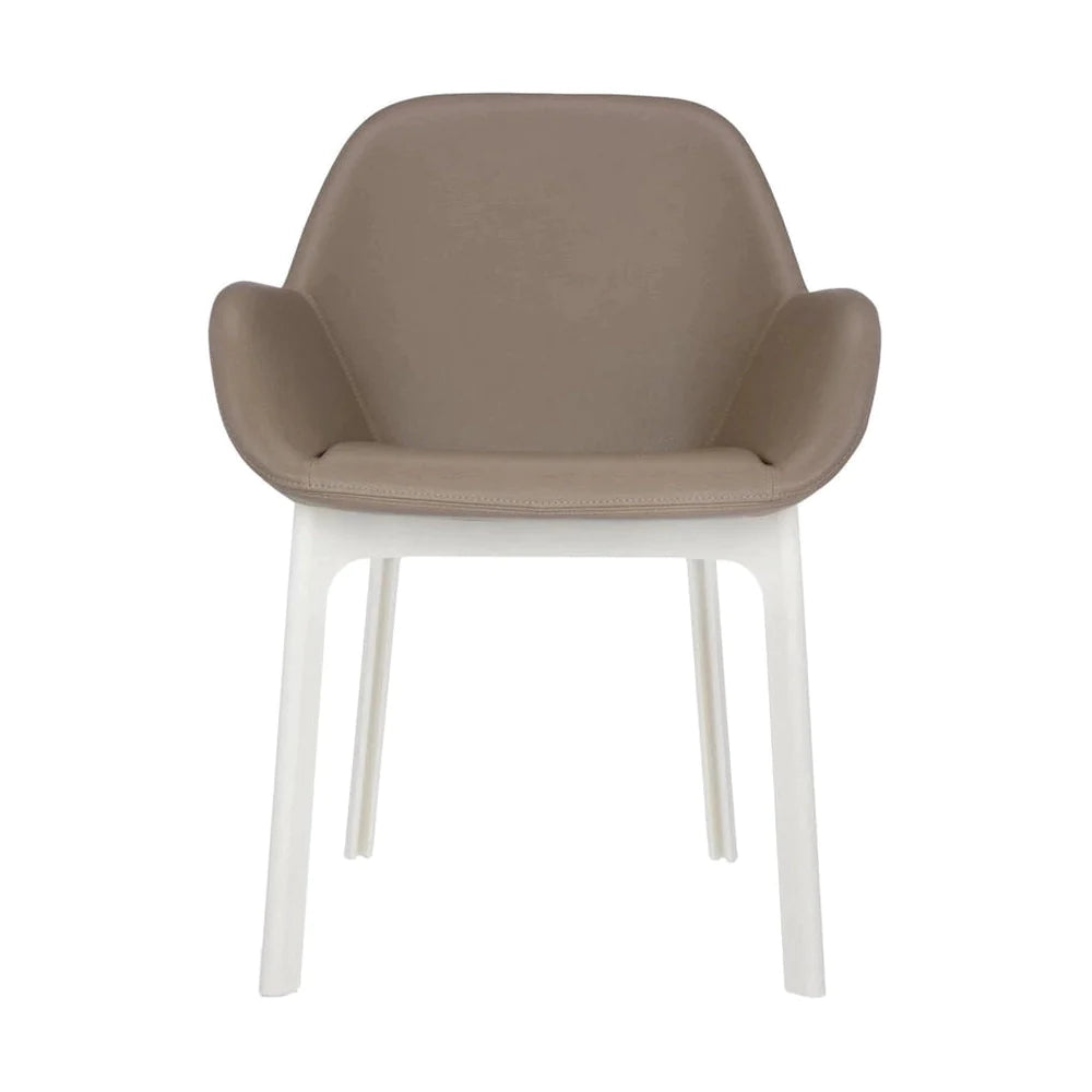 Kartell Clap Pvc Armchair, White/Taupe