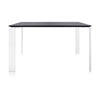 Kartell Four Desk 128x128 Cm, White/Black