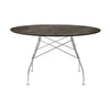 Kartell Glossy Table Round Marble, Chrome/Aged Bronze