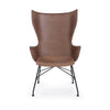 Kartell K/Wood Armchair Slatted Ash, Dark Wood/Black