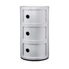 Kartell Componibili Classic Container 3 Elements, Silver