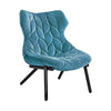 Kartell Foliage Armchair Velvet, White/Teal Blue