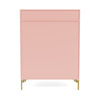 Montana Keep Chest Of Drawers With Legs, Ruby/Brass