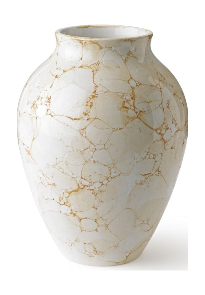 Knabstrup Keramik Vase Natura H 20 Cm, White/Brown