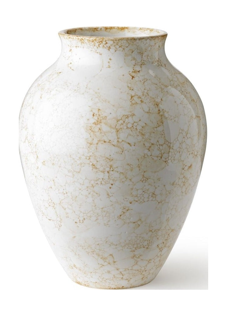 Knabstrup Keramik Vase Natura H 27 Cm, White/Brown