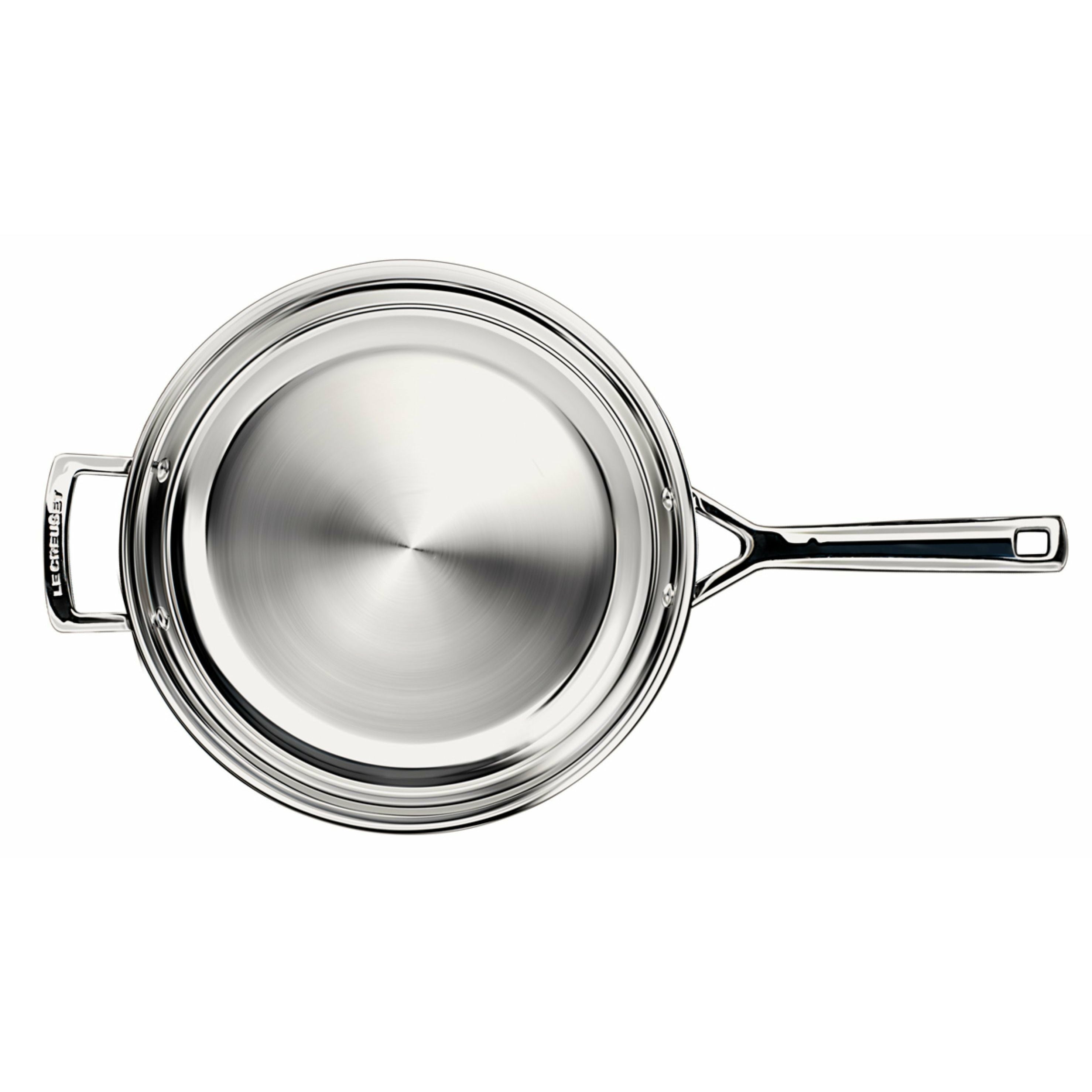 Le Creuset 3 Ply Stainless Steel Uncoated Frying Pan With Helper Handle, 28 Cm