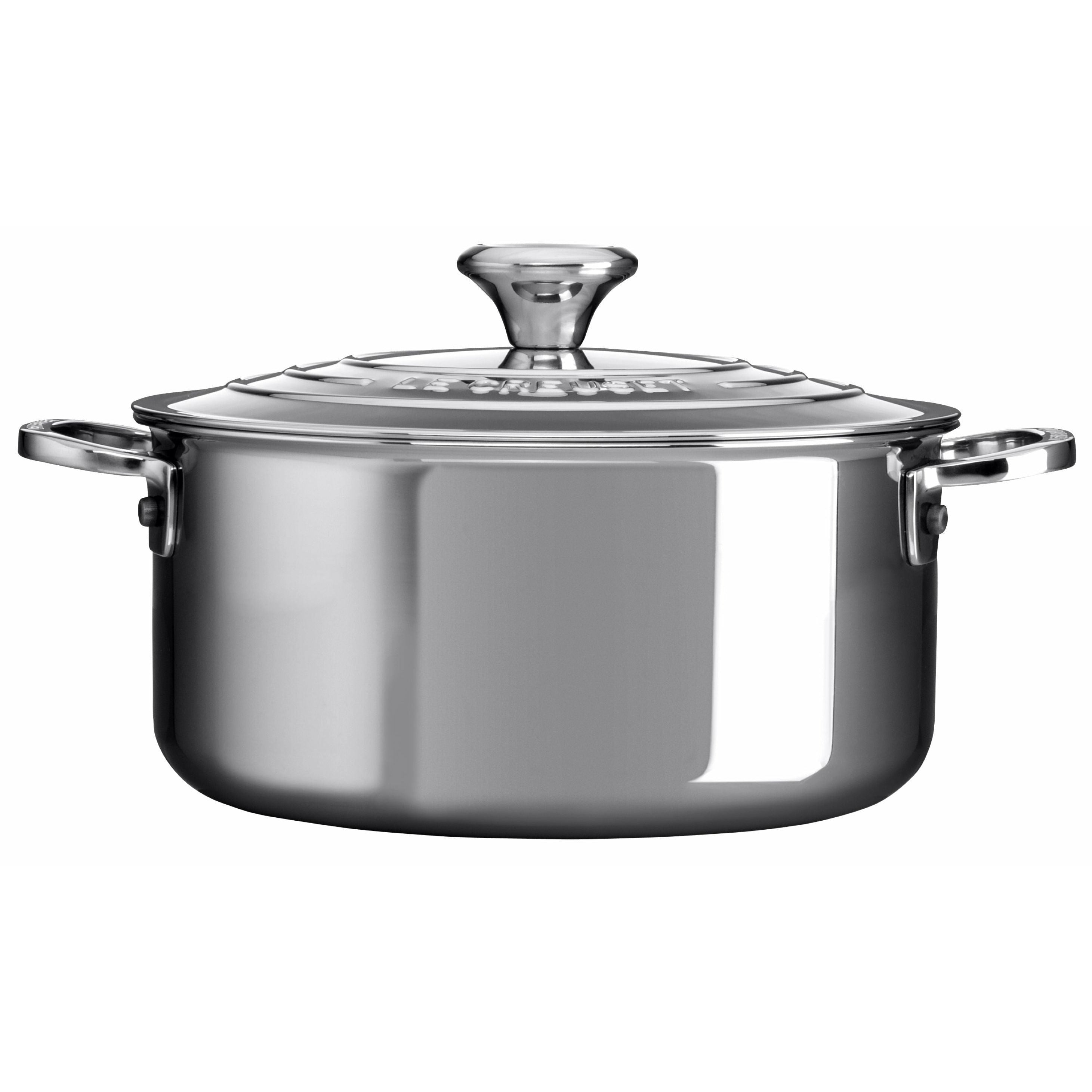 Le Creuset Signature Stainless Steel Casserole 5.3 L With Lid