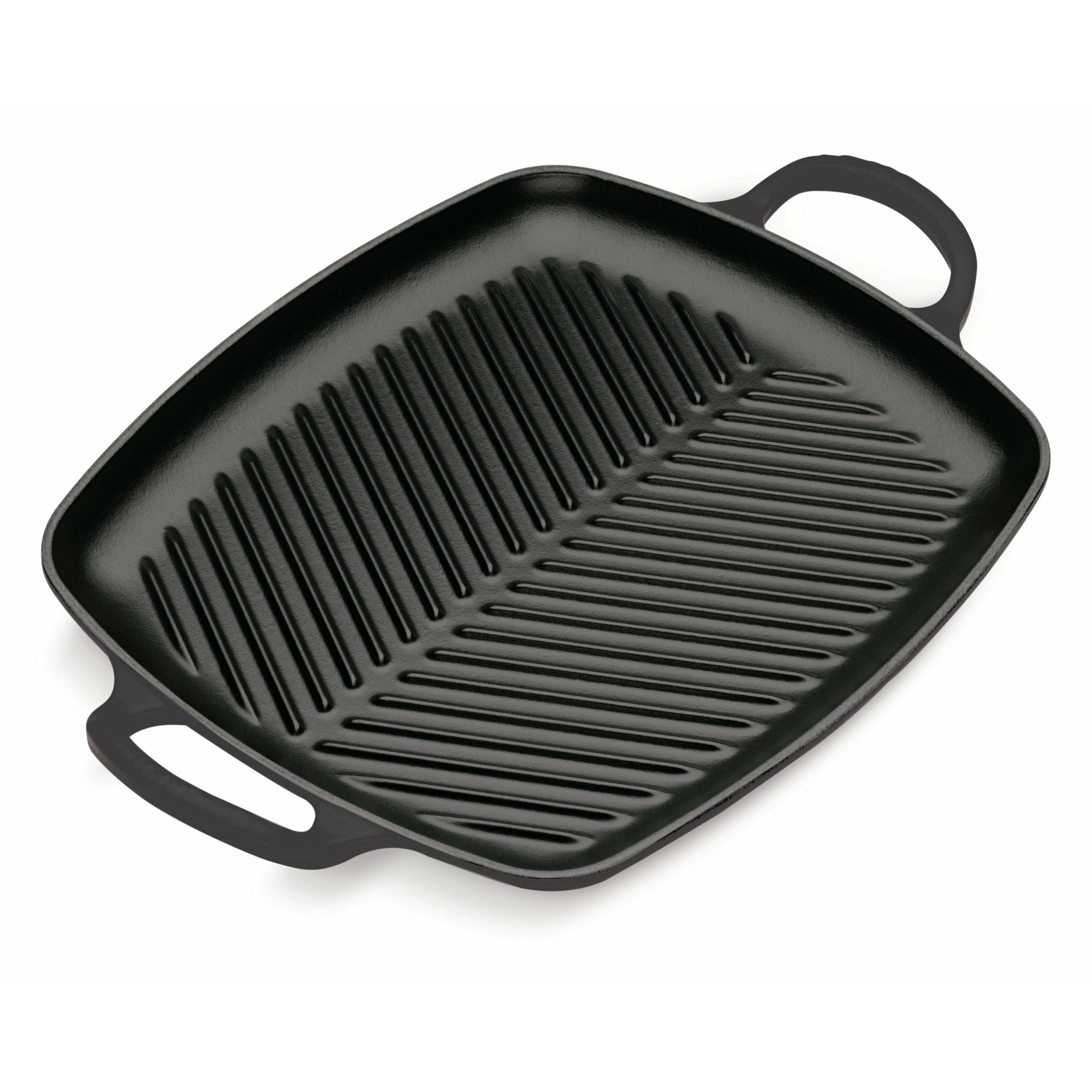 Le Creuset Nature Flat Rectangular Grill Plate 30 Cm, Black