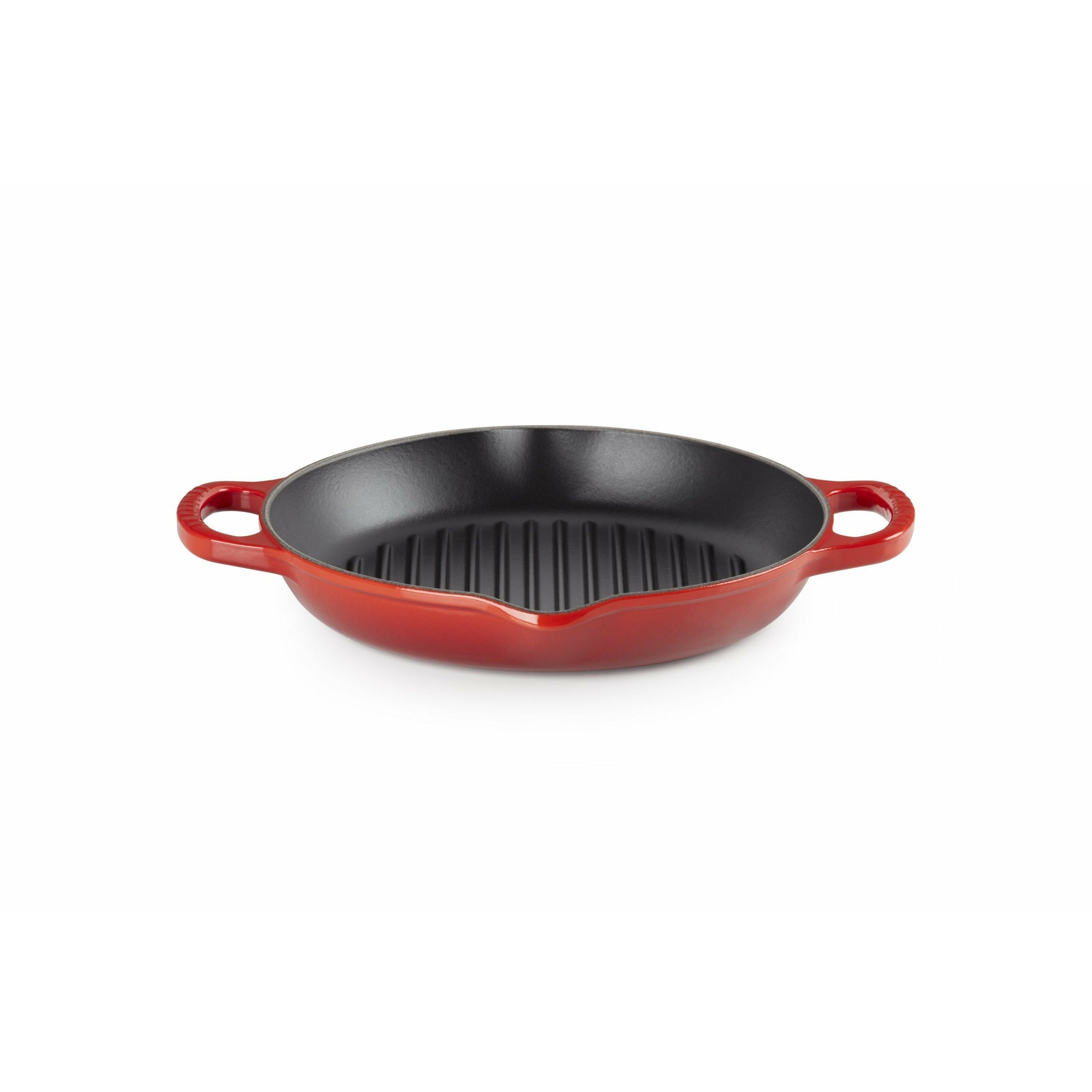 Le Creuset Nature High Round Grill Pan 25 Cm, Cherry Red