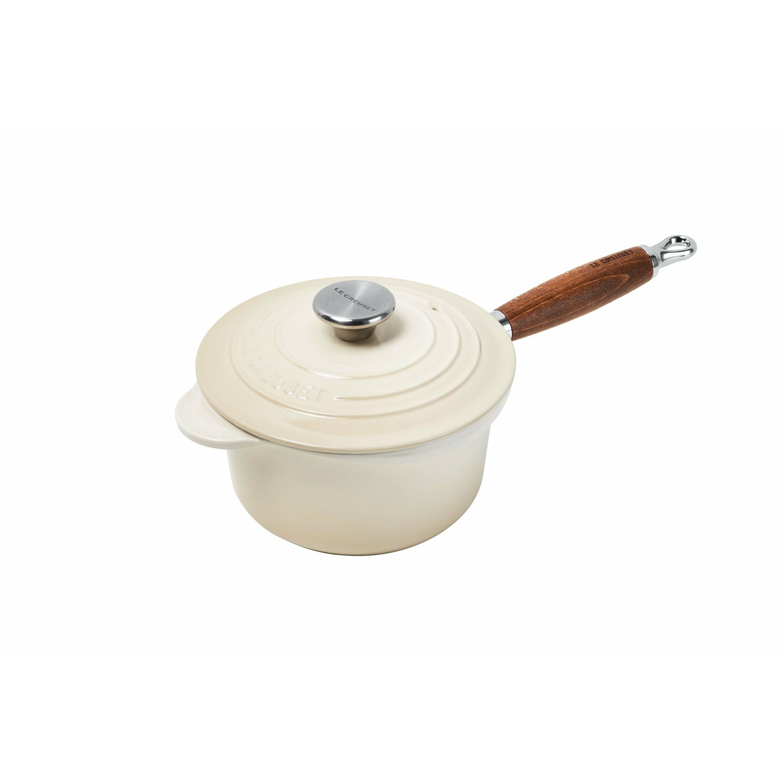 Le Creuset Tradition Professional Pot With Wooden Handle 18 Cm, Meringue