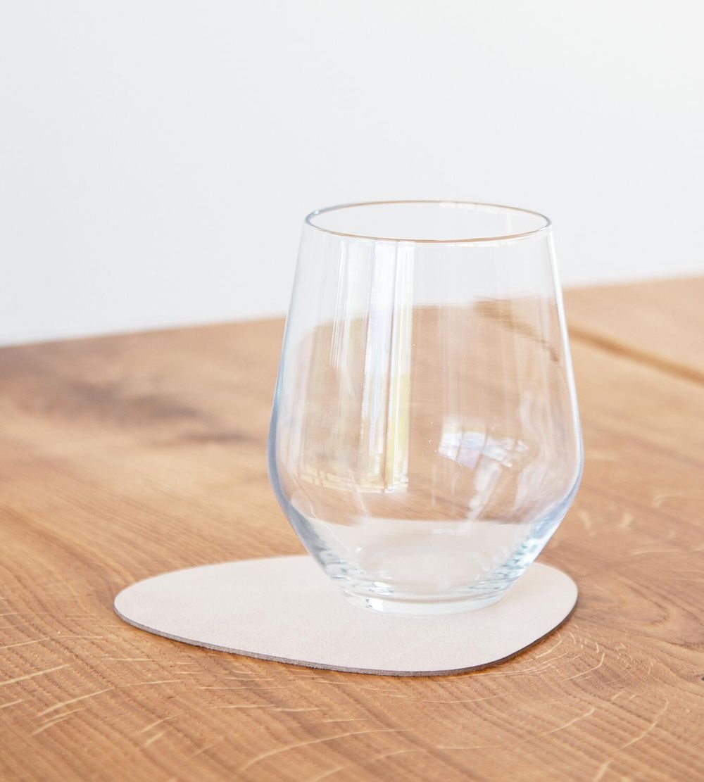 Lind Dna Curve Glass Coaster Nupo Leather, Sand