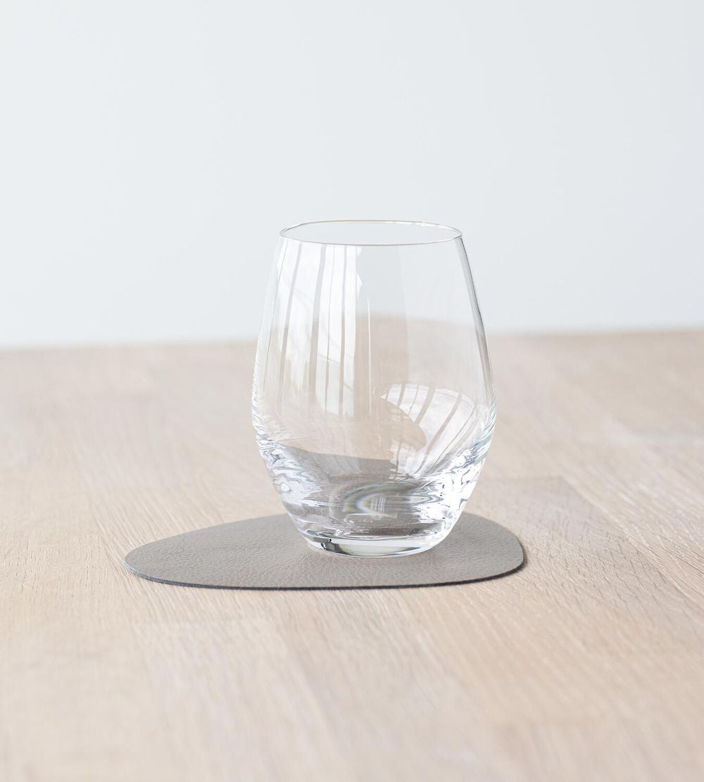 Lind Dna Curve Glass Coaster Serene Leather, Grey