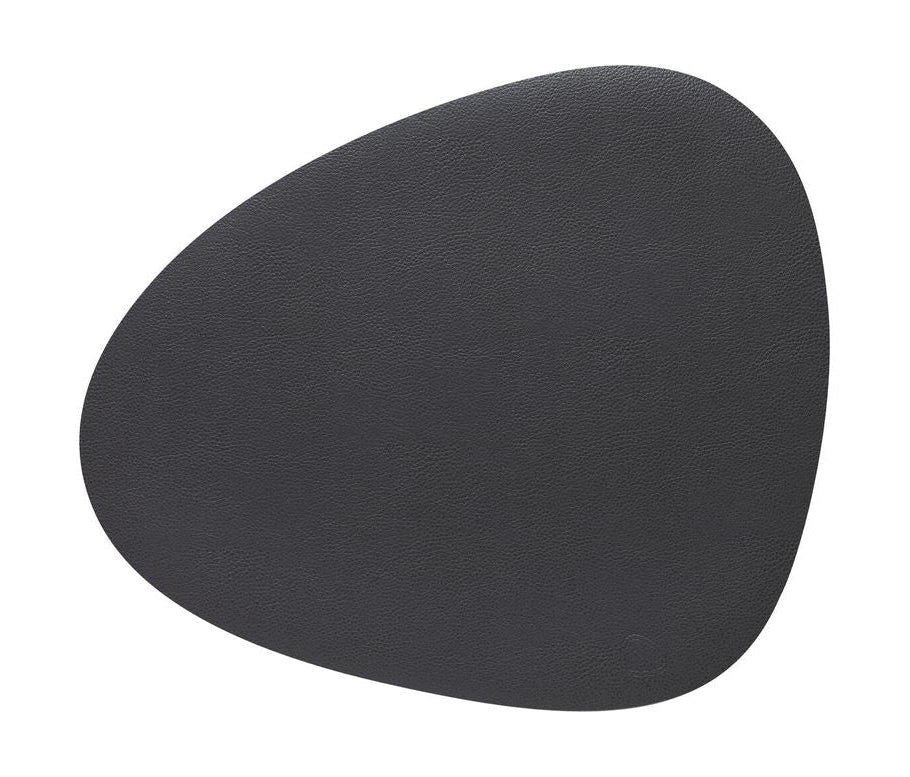 Lind Dna Curve Placemat Serene Leather L, Anthracite