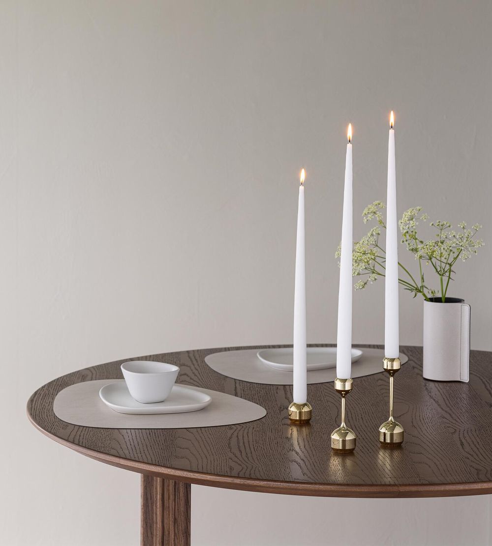 Lind Dna Silhouette Set 120+145 Candle Holder, Gold