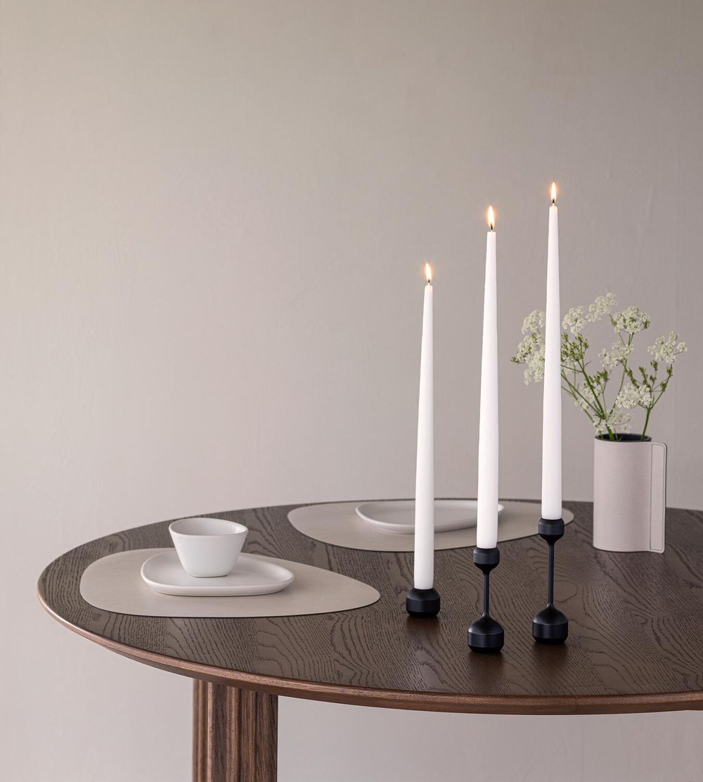 Lind Dna Silhouette Set 120+145 Candle Holder, Black