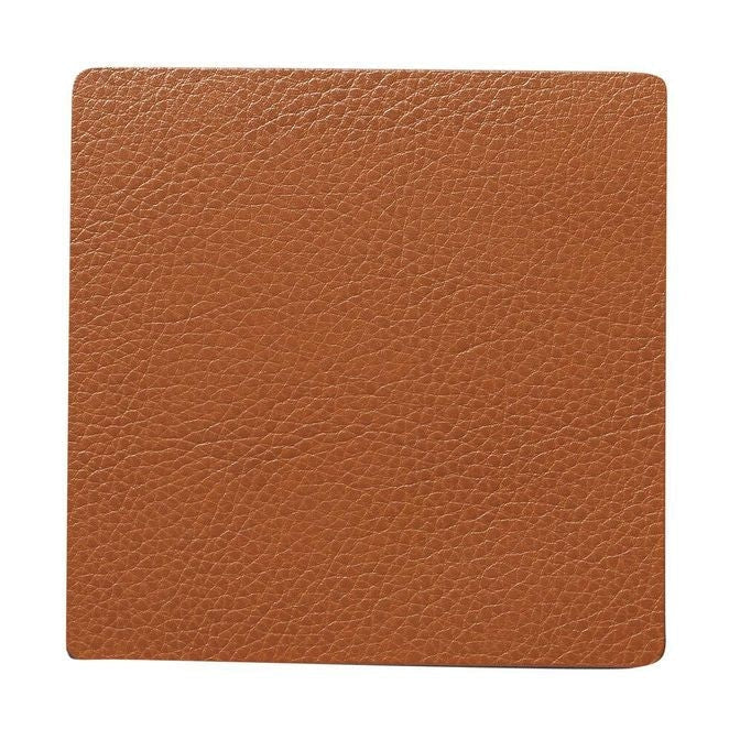 Lind Dna Square Glass Coaster Serene Leather, Natural