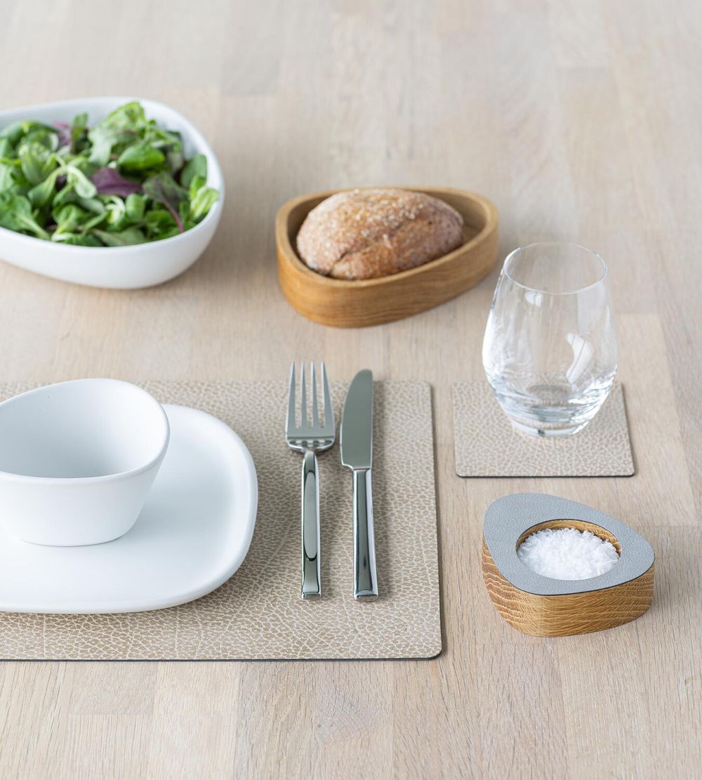 Lind Dna Square Placemat Hippo Leather M, Sand