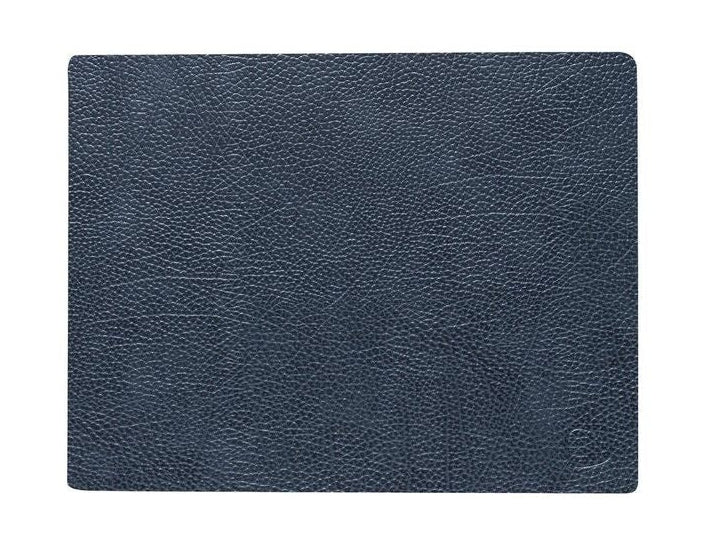 Lind Dna Square Placemat Hippo Leather M, Black Anthracite