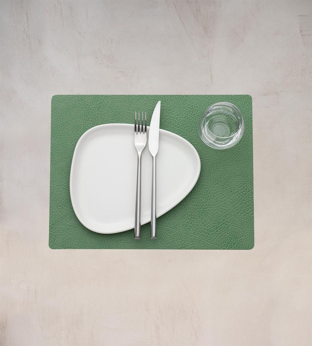 Lind Dna Square Placemat Hippo Leather M, Forest Green