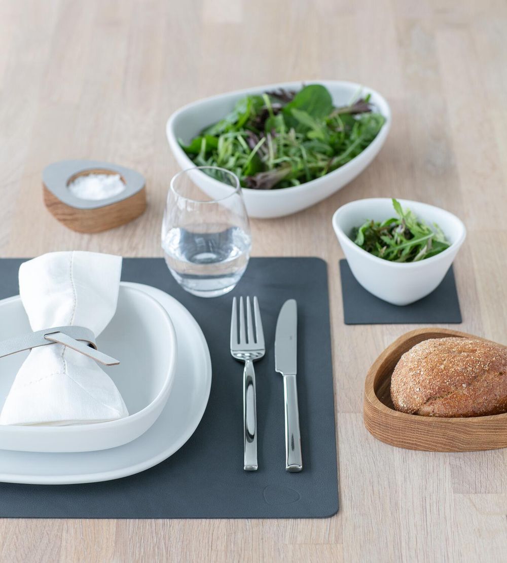 Lind Dna Square Placemat Nupo Leather L, Anthracite