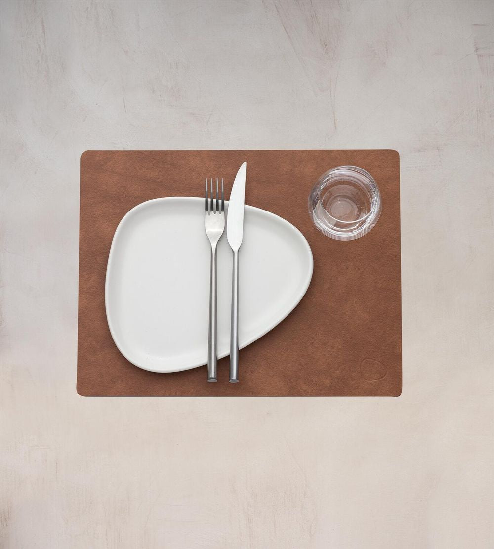 Lind Dna Square Placemat Nupo Leather M, Natural