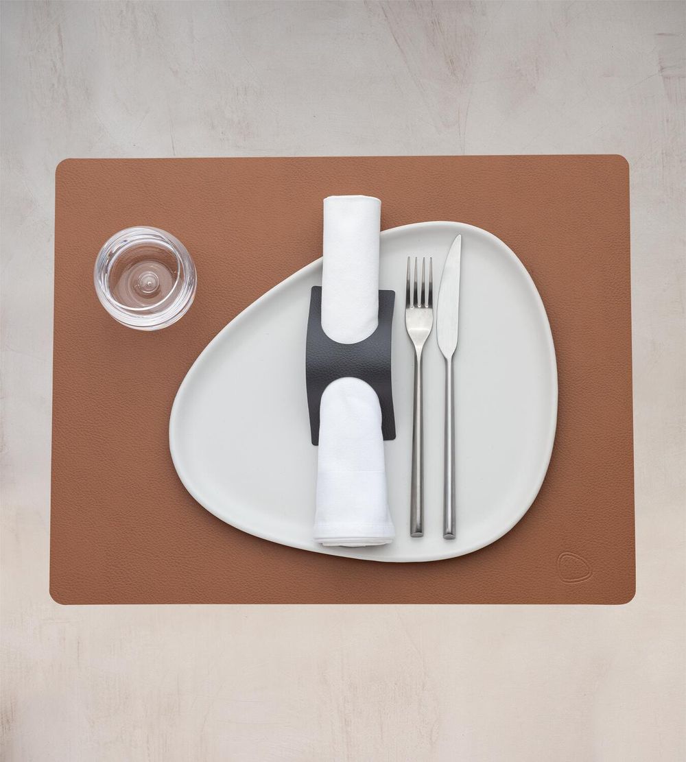 Lind Dna Square Placemat Serene Leather L, Natural