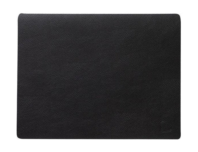 Lind Dna Square Placemat Serene Leather M, Black