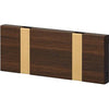 Loca Knax Horizontal Coat Rack 2 Hooks, Oak Tabac Oiled/Brass