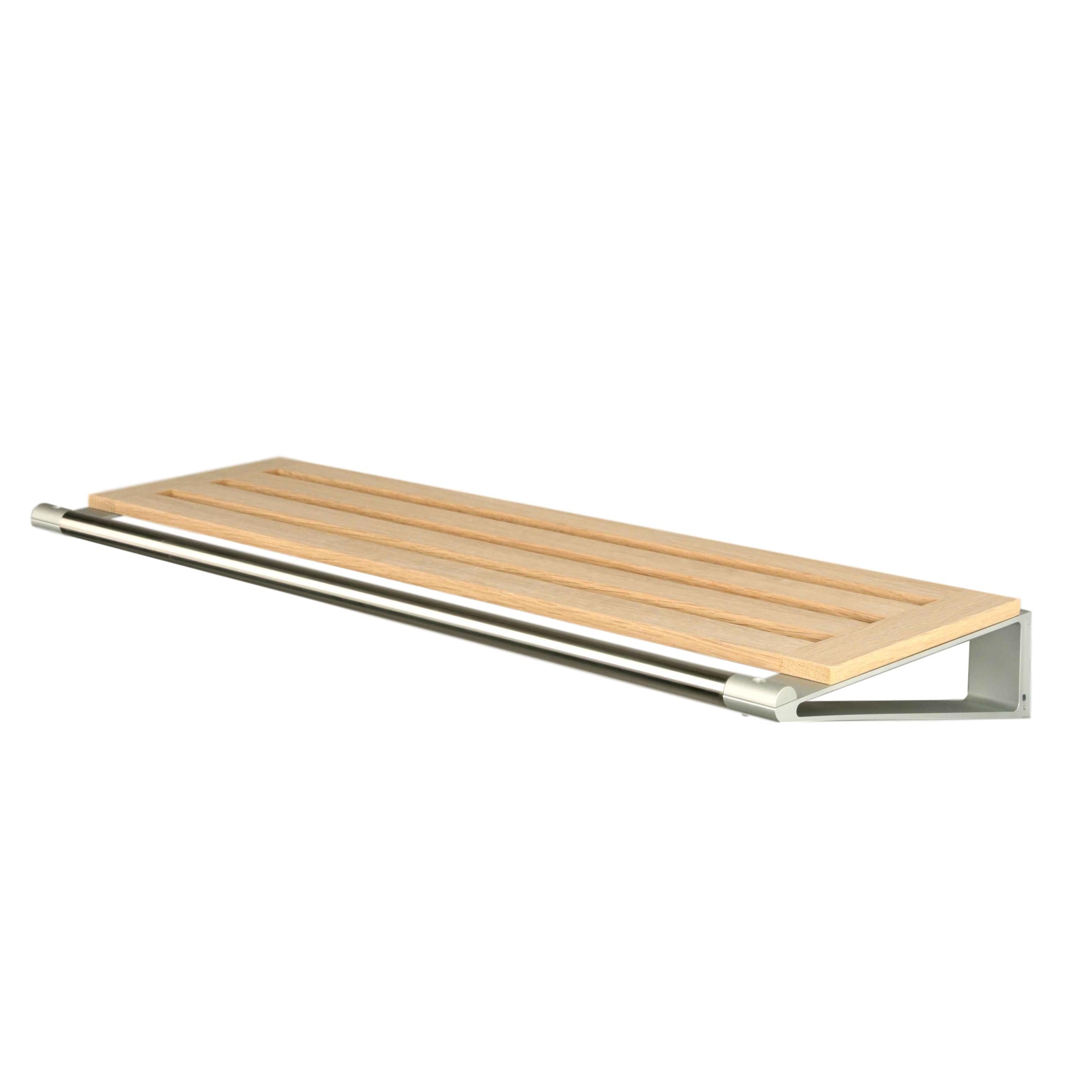 Loca Knax Hat Shelf 40 Cm, Oak Lacquered/Aluminium