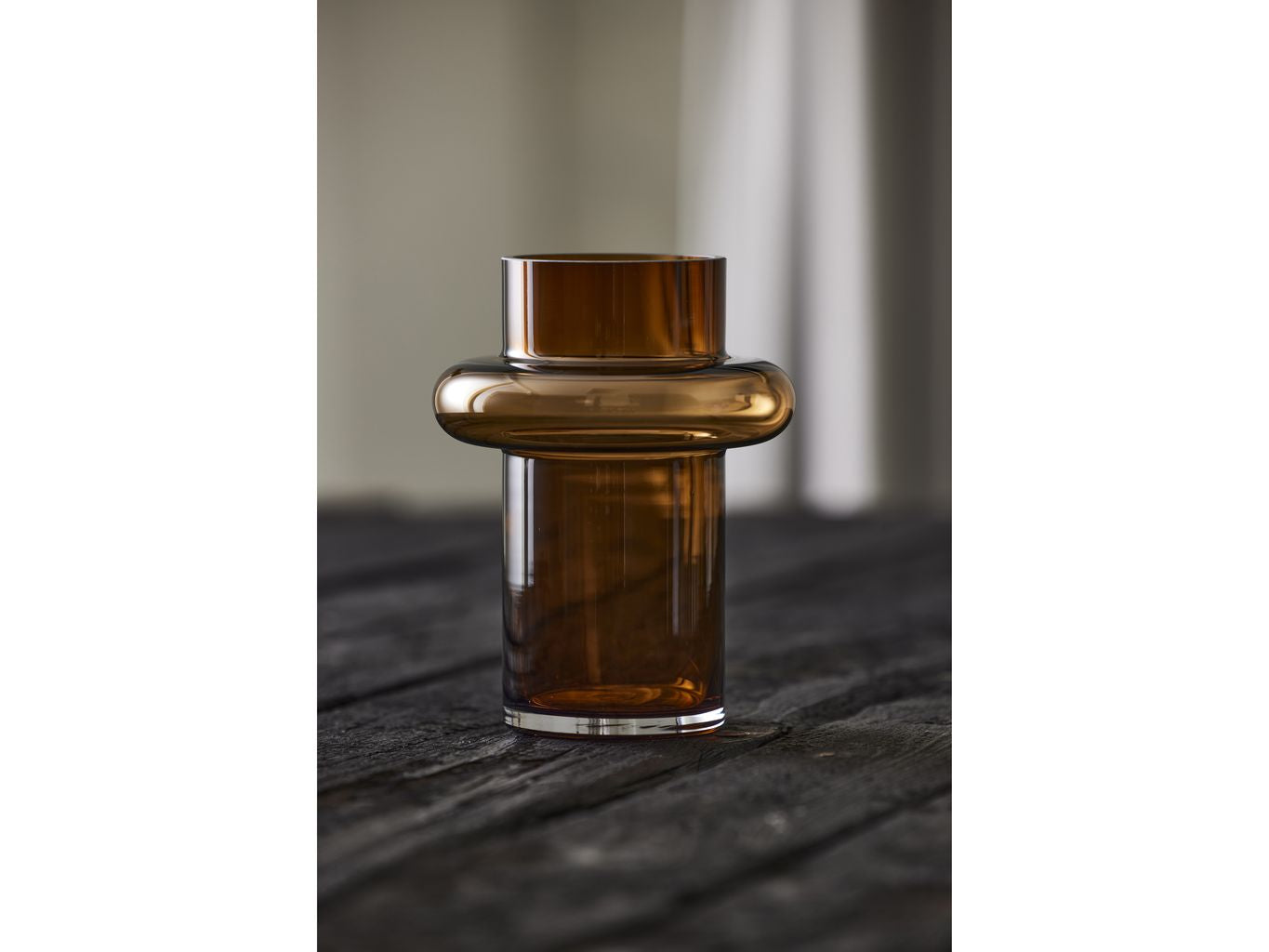 Lyngby Glas Tube Vase H: 20 Cm, Amber