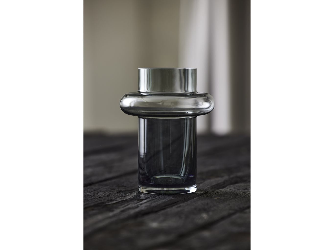 Lyngby Glas Tube Vase H: 20 Cm, Smoke