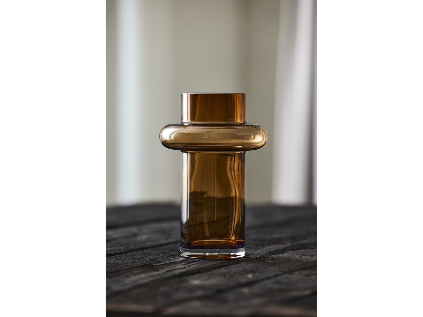 Lyngby Glas Tube Vase H: 25 Cm, Amber