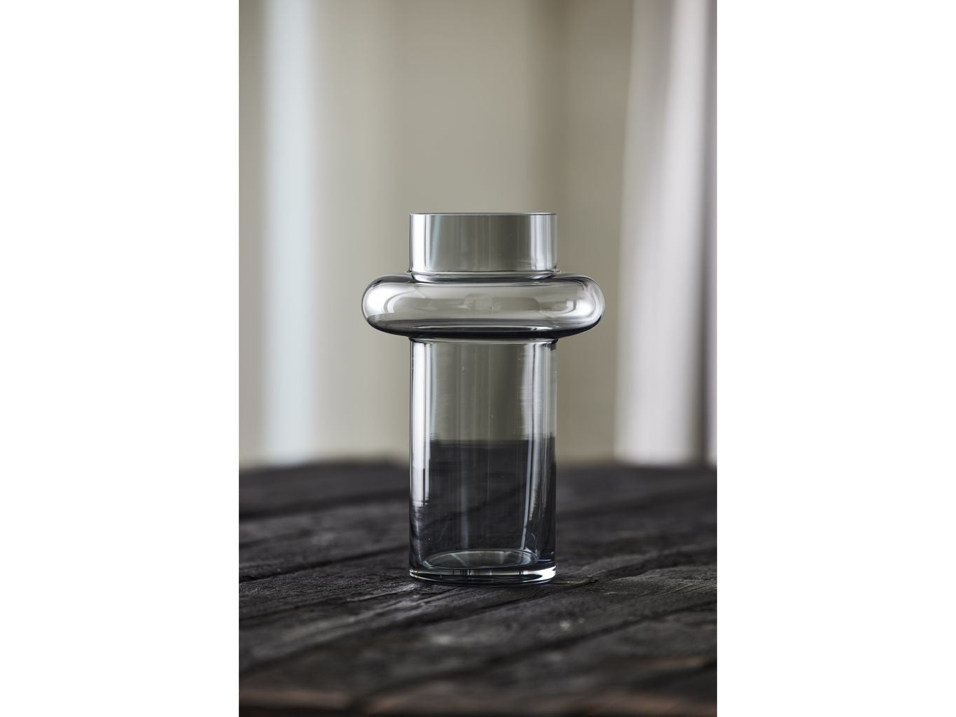 Lyngby Glas Tube Vase H: 25 Cm, Smoke