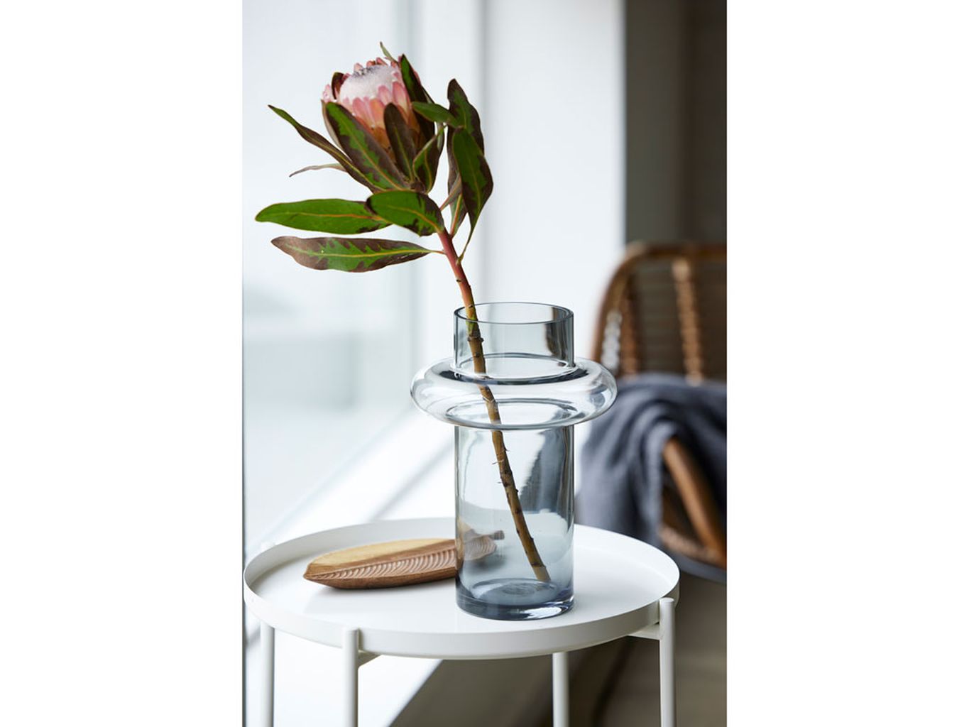 Lyngby Glas Tube Vase H: 30 Cm, Smoke