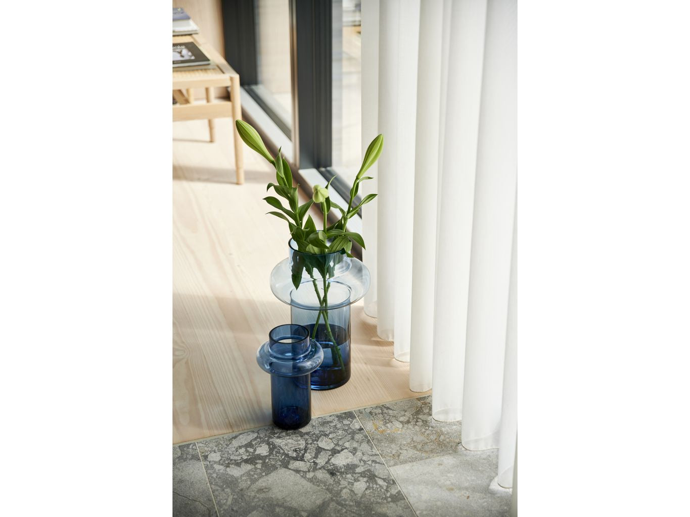 Lyngby Glas Tube Vase H: 40 Cm, Amber