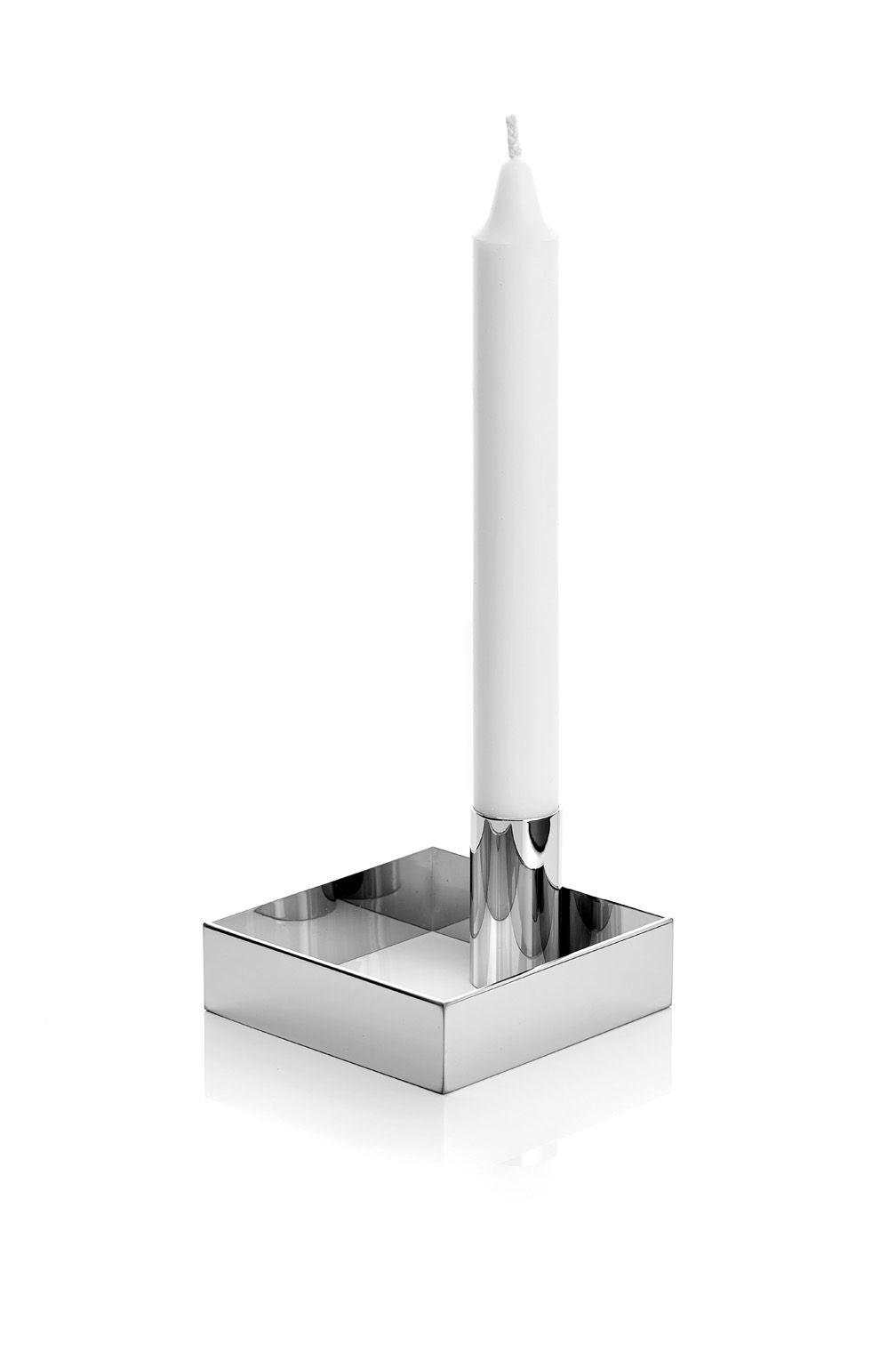 Malling Living Edge Candle Holder, Chrome