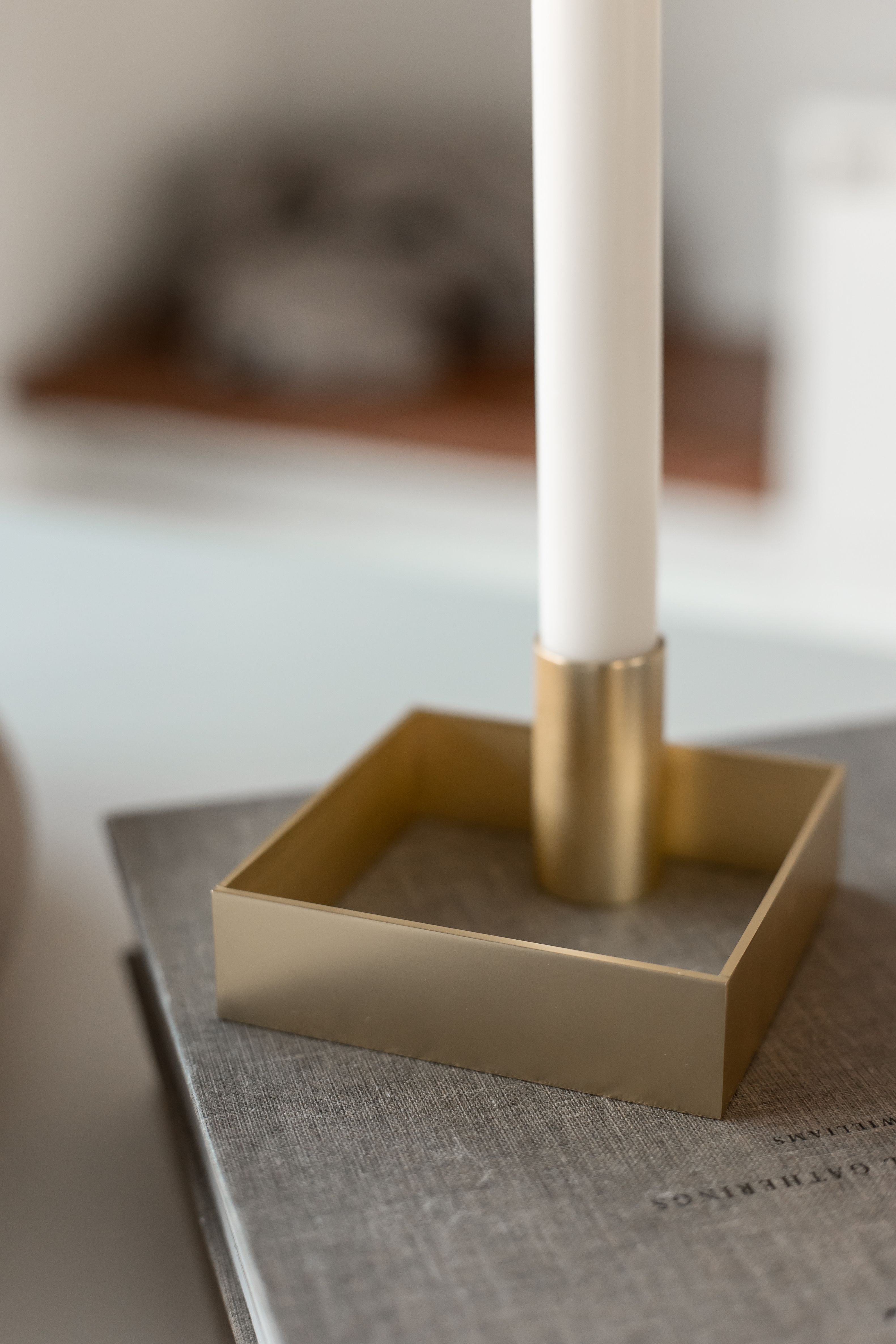 Malling Living Edge Candle Holder, Brass Polished